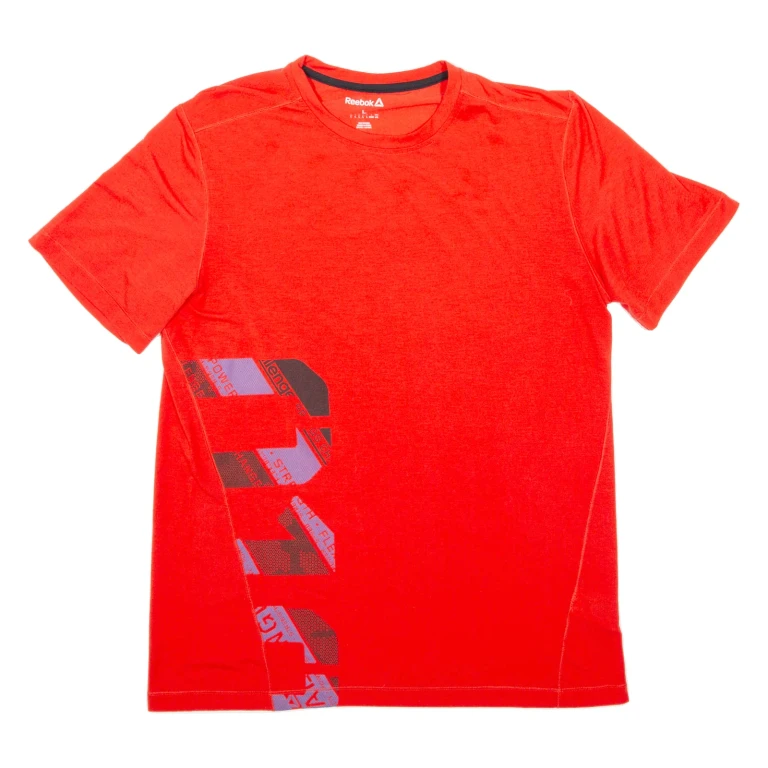 REEBOK Mens T-Shirt Red L