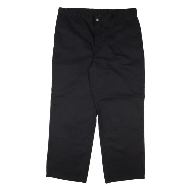 DICKIES Workwear Mens Trousers Black Relaxed Straight W38 L30