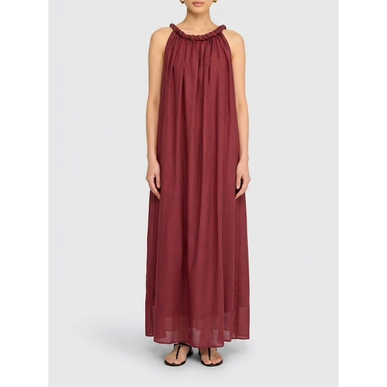 Cotton and Silk Long Tunic with Halter Neck (S6SI40D570)