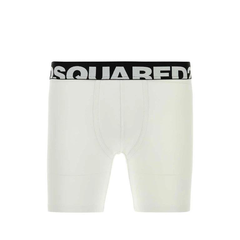 Dsquared2 Black Stretch Cotton Boxer Exterior: Elastane Costumi Da Bagno - Men