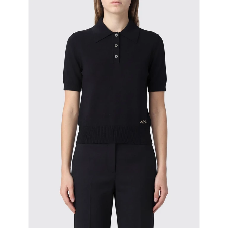 A. P.C. Polo Shirt Woman color Black (COEZJF23479LZZ)