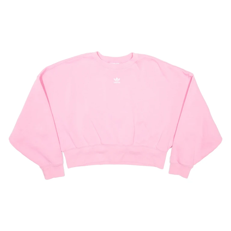 ADIDAS Cropped Womens Sweatshirt Pink UK 8