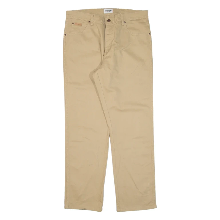 WRANGLER Texas Mens Trousers Beige Regular Straight W36 L32