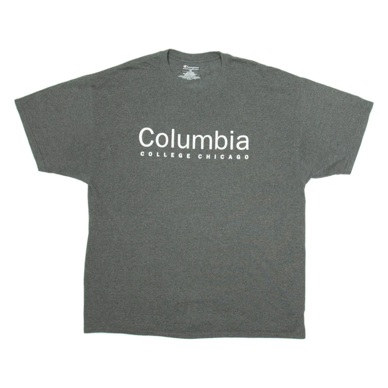 CHAMPION Columbia College Chicago Mens T-Shirt Grey USA XL