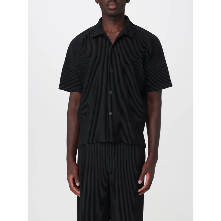 HOMME PLISSE' ISSEY MIYAKE Homme Plissé Issey Miyake Crêpe Short-Sleeved Bowling Shirt (HP66JJ05115)