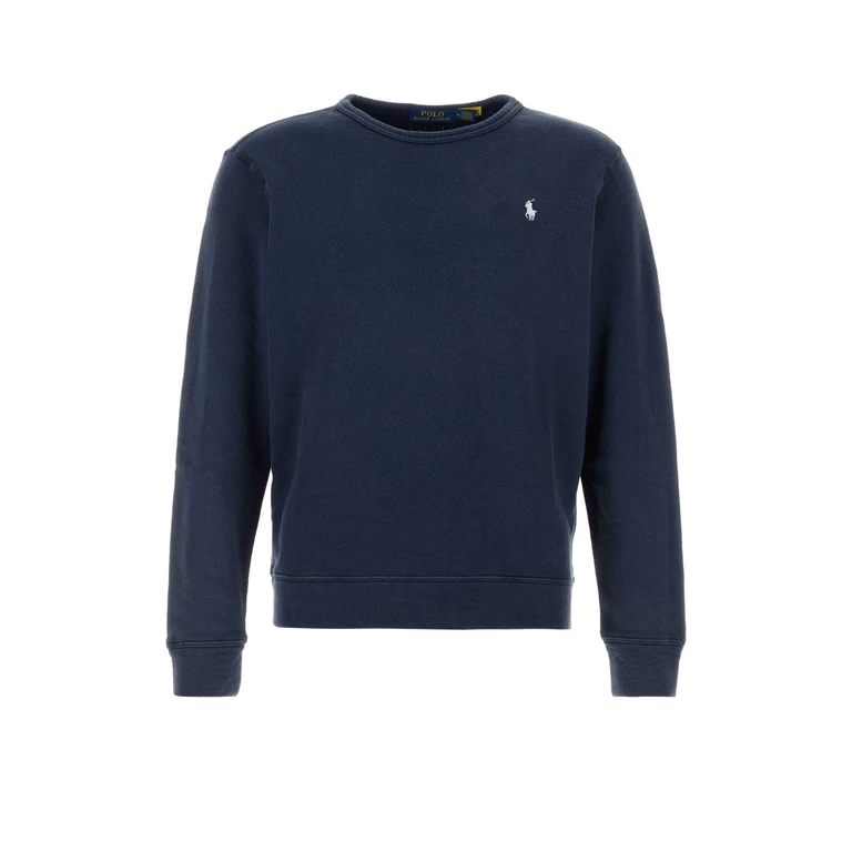 Polo Ralph Lauren Navy Blue Cotton Blend Sweatshirt Newportnavy Exterior: Polyester Felpe - Men