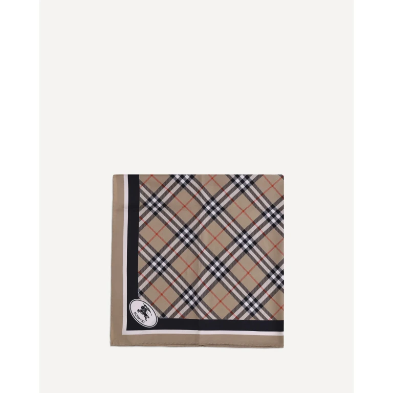 Silk Check Scarf Female UNI