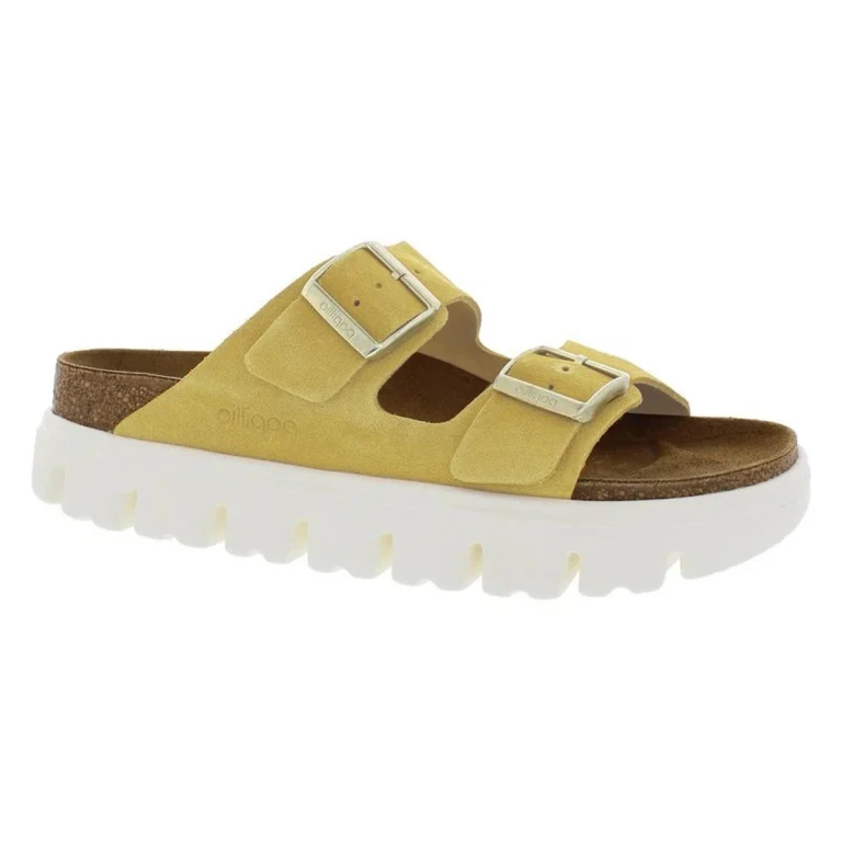 Arizona Platform Suede Leather Sandals