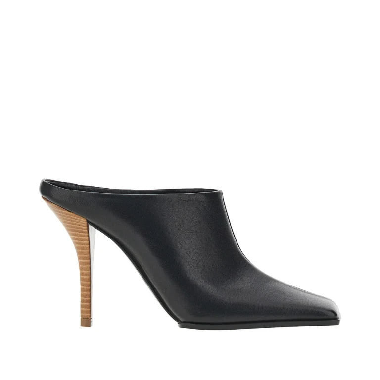 Mules de piel con punta cuadrada Alaïa