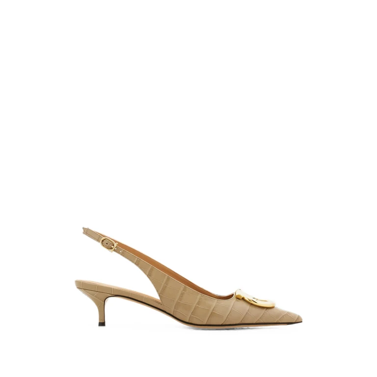 Maxi Gancini Slingback Pumps