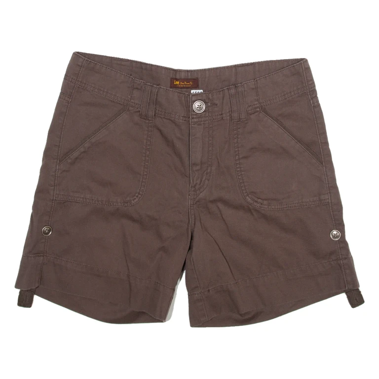 LEE Womens Casual Shorts Brown L W34