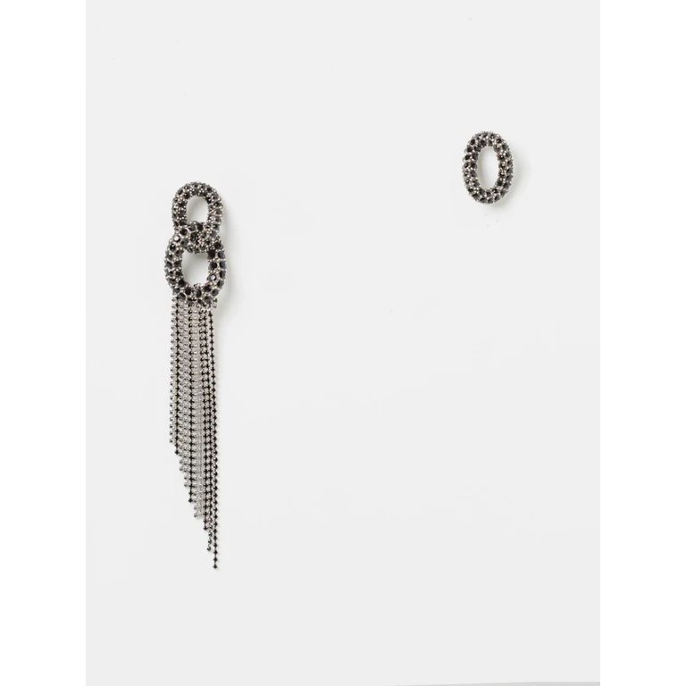 earrings in brass with rhinestones (BL0096FAA4B12BBKSI)