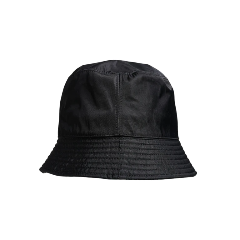 Dolce & Gabbana Black Cotton Wide Brim Bucket Hat - Men