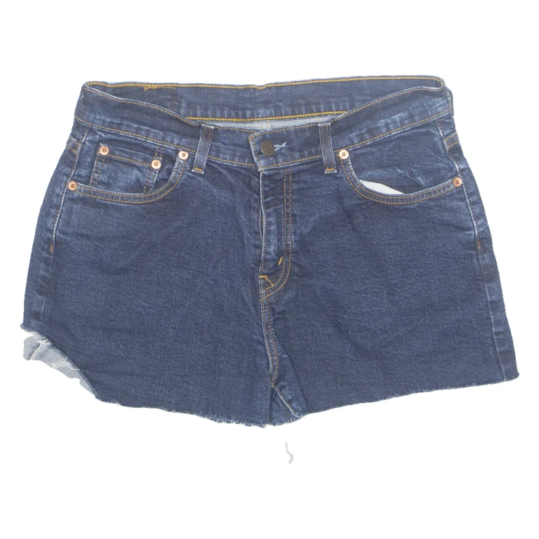 LEVI'S Cut Off 584 87 Womens Denim Shorts Blue M W31