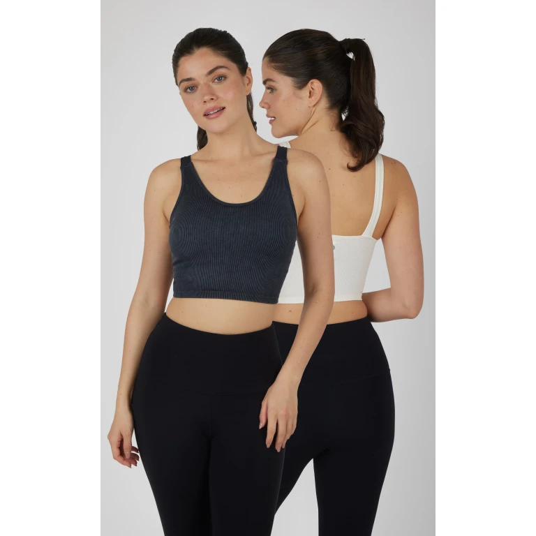 Stonewash 2 PK Scoop Neck Bralette Tank - Our Stone Story