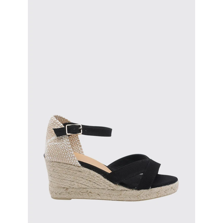 Bruna Mid-Wedge Canvas Espadrilles with Adjustable Ankle Strap (025533100)