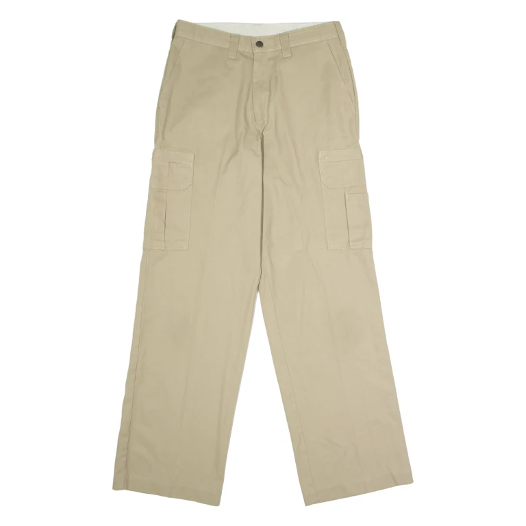DICKIES Workwear Cargo Mens Trousers Beige Regular Straight W30 L32