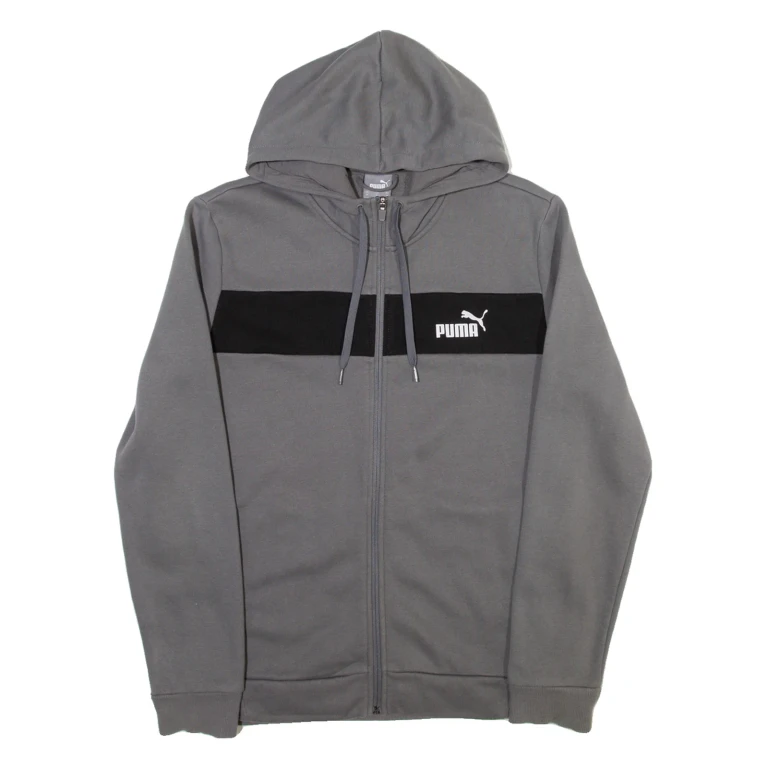 PUMA Mens Grey Hoodie Full Zip M