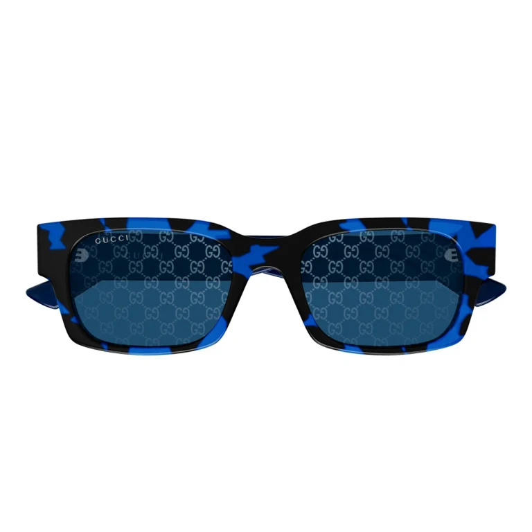 Gucci Gg2084s Linea Sign Blue Iniettato Sunglasses - Men
