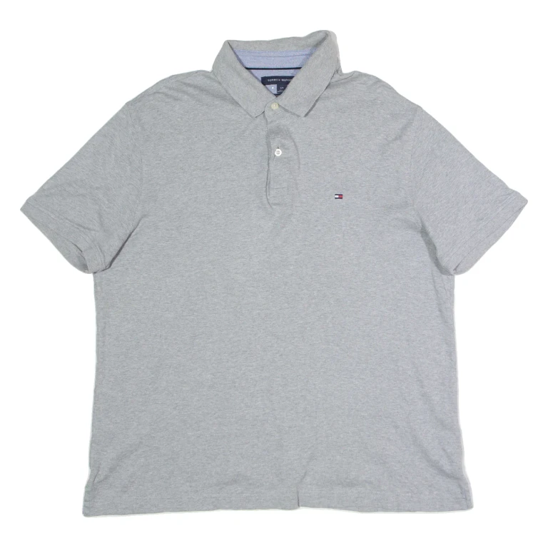 TOMMY HILFIGER Mens Polo Shirt Grey L