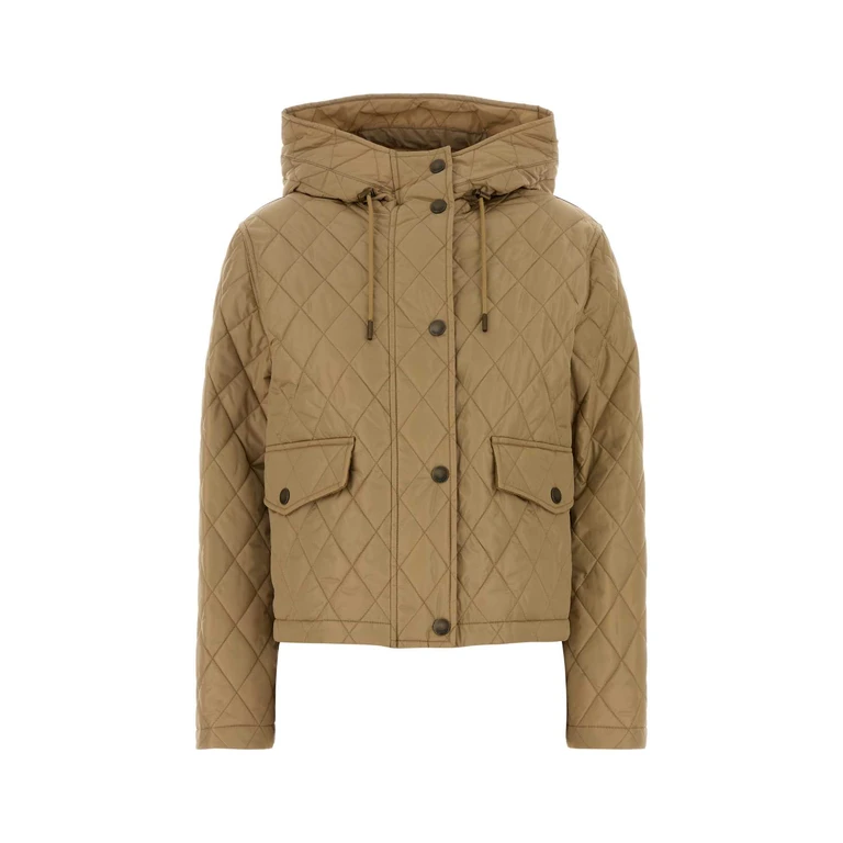 Beige Nylon Jacket Flax Giubbini - Women