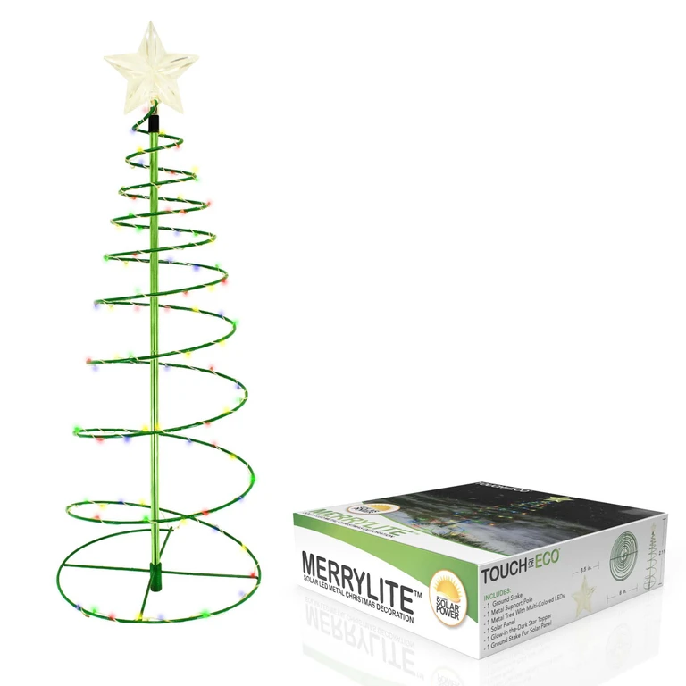 2 ft. Merrylite Solar Multicolor LED Pre-Lit Outdoor Christmas Tree
