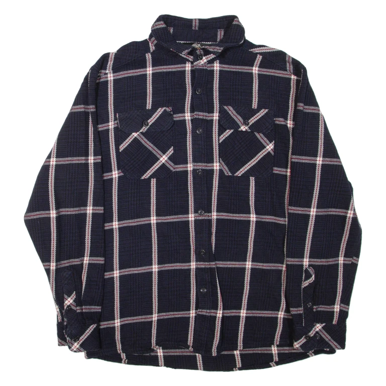 PACIFIC TRAIL Mens Shirt Blue Check Long Sleeve XL