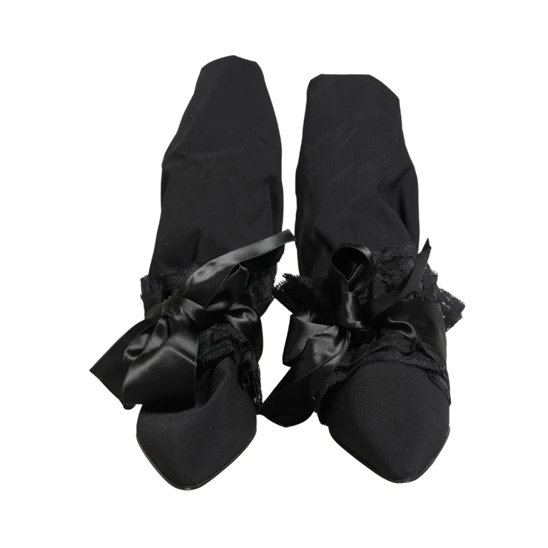 Dolce & Gabbana Black Suede Mid Calf Boots Shoes - Women