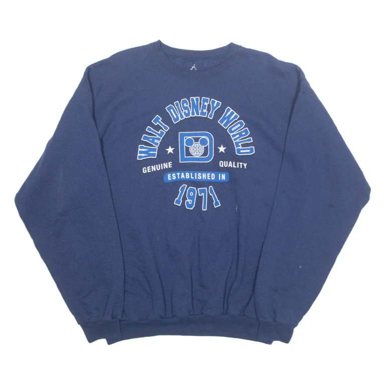 HANES Walt Disney World Mens Sweatshirt Blue USA XL