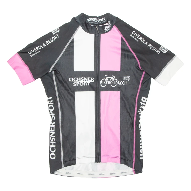 Cycling Womens Jersey Pink Full Zip S