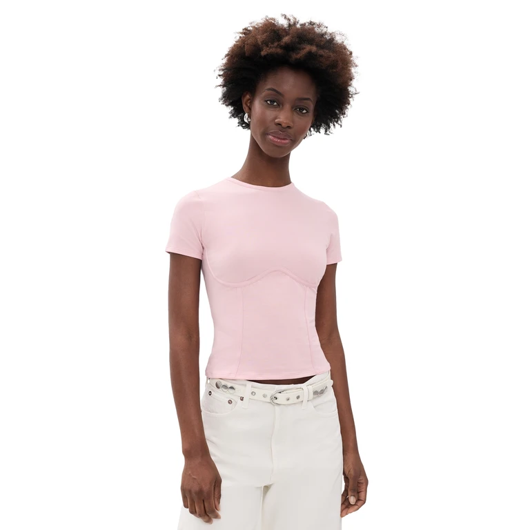 Fleur du Mal Cotton T-Shirt Tahini L