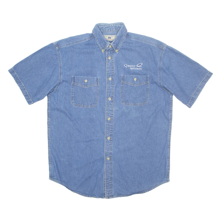 LEE Denim Mens Worker Shirt Blue M