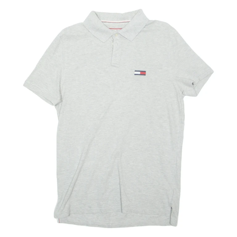 TOMMY HILFIGER Mens Polo Shirt Grey L