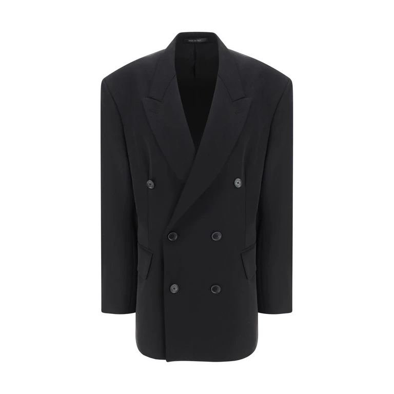 Balenciaga Black Wool Oves Aries Blazer Clothing - Women