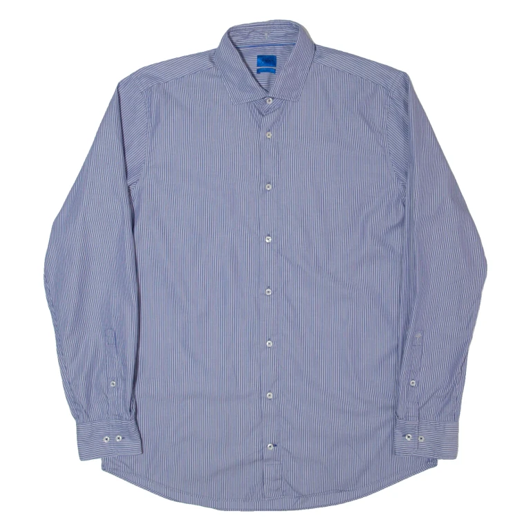 JOOP! Slim Fit Mens Shirt Blue Striped Long Sleeve L