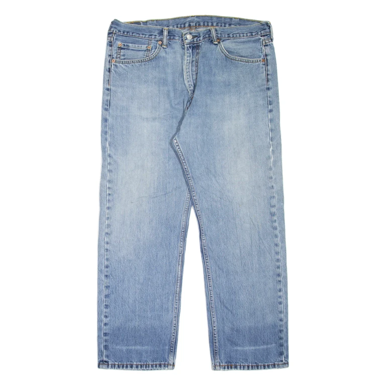 LEVI'S 505 Jeans Mens Blue Regular Straight Stone Wash W40 L30