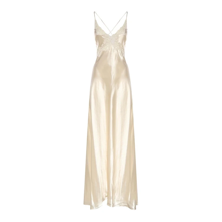Alberta Ferretti Maxi Robe - Blanc (046016270002)
