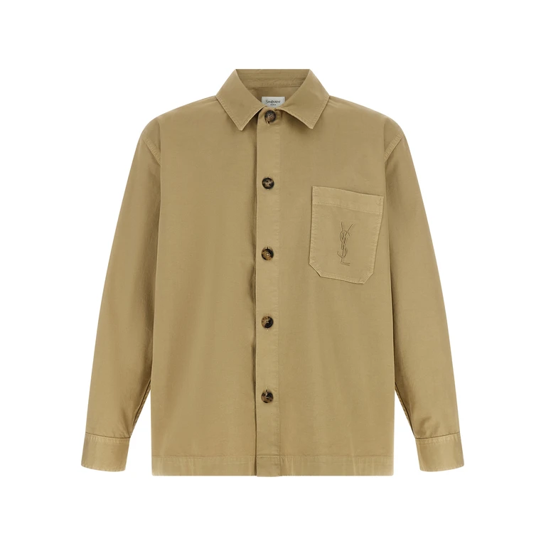 Saint Laurent Beige Cotton Blouse - Men