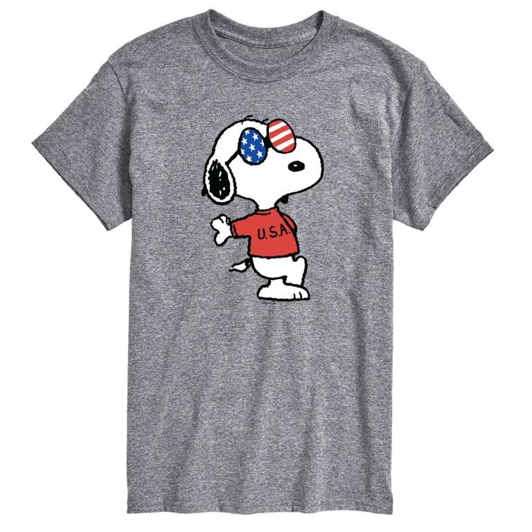 Snoopy USA Shades - Men's Short Sleeve Graphic T-Shirt