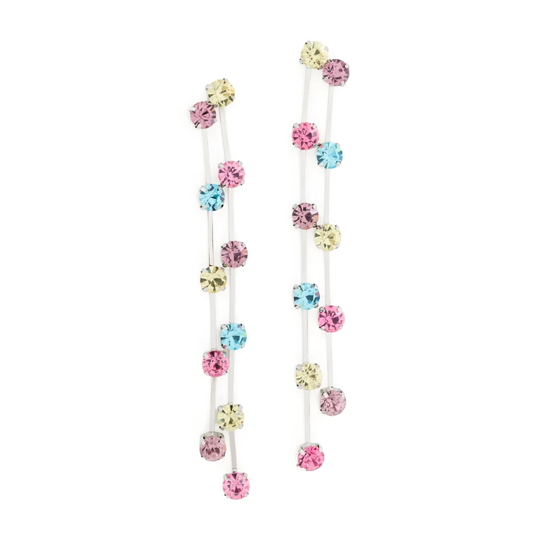 Pastel Multi Color Drop Earrings Multi Pastel One Size