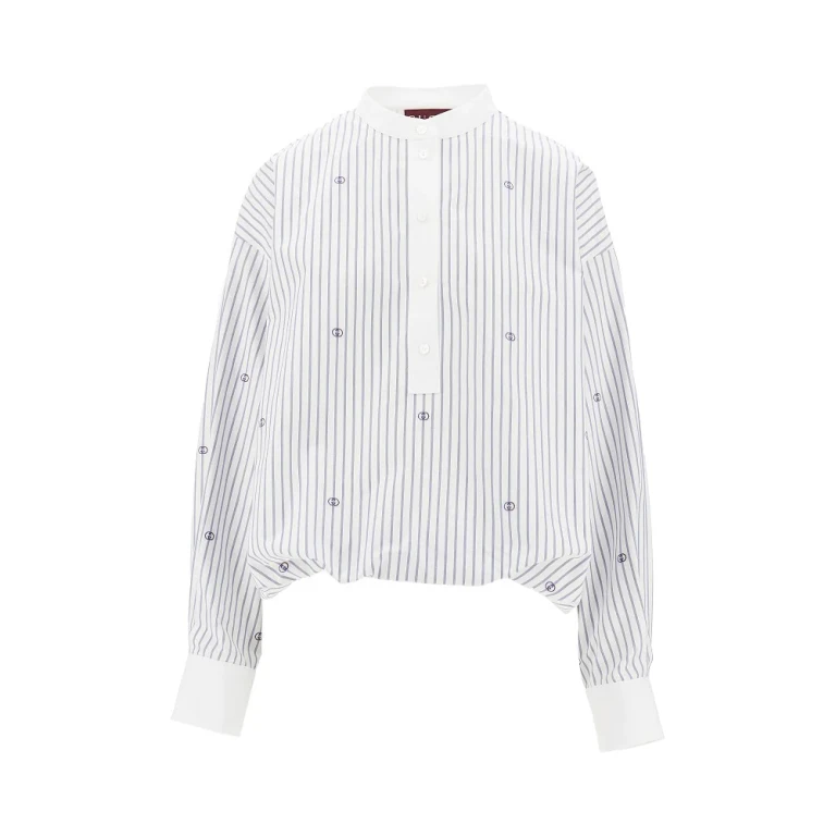 GUCCI Pinstriped poplin Balloon Fit shirt Woman 40