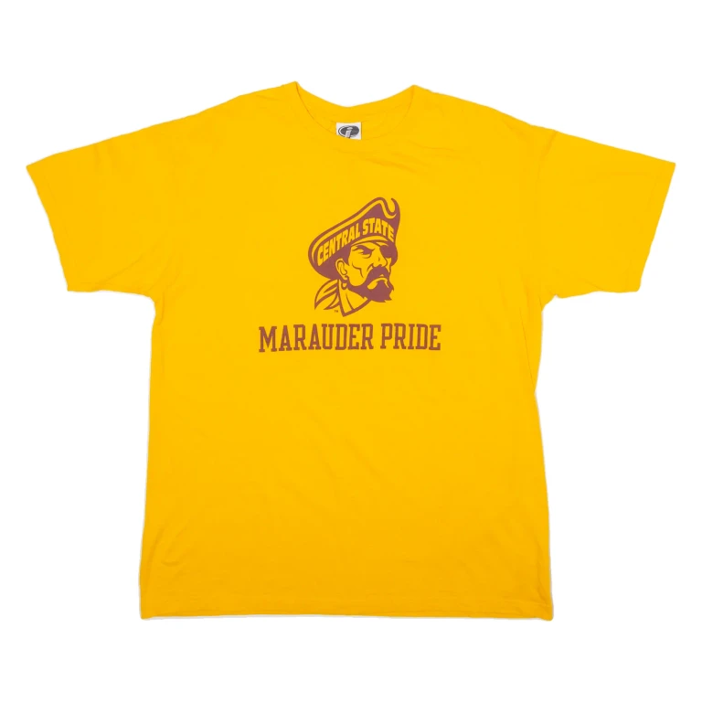 IMPACT SPORTS Central State Marauder Pride Mens T-Shirt Yellow USA L