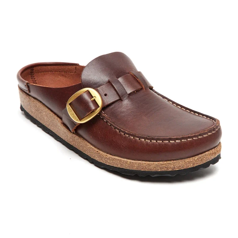 Buckley Natural Leather Vintage Wood Roast Clogs