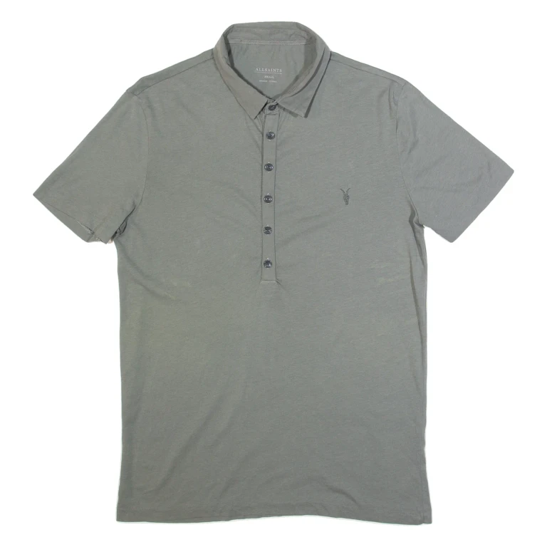 ALL SAINTS Velop Mens Polo Shirt Grey S