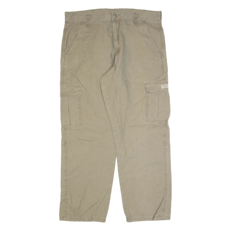 WRANGLER Cargo Mens Trousers Grey Regular Straight W36 L30