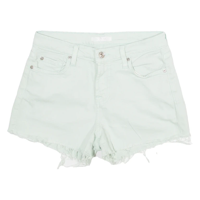 Womens Denim Shorts Green S W28