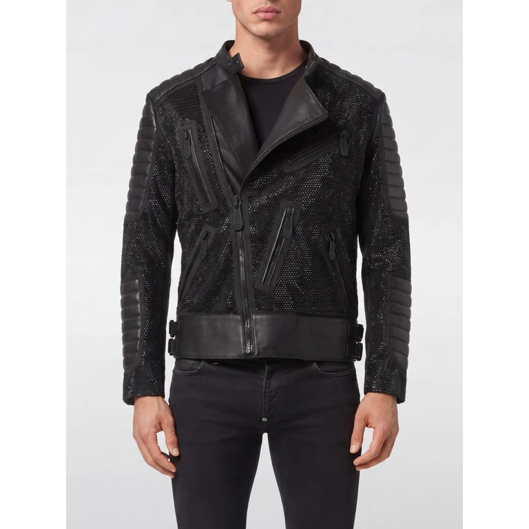Jacket Men color Black (FABCMLB1573PLE010N02)