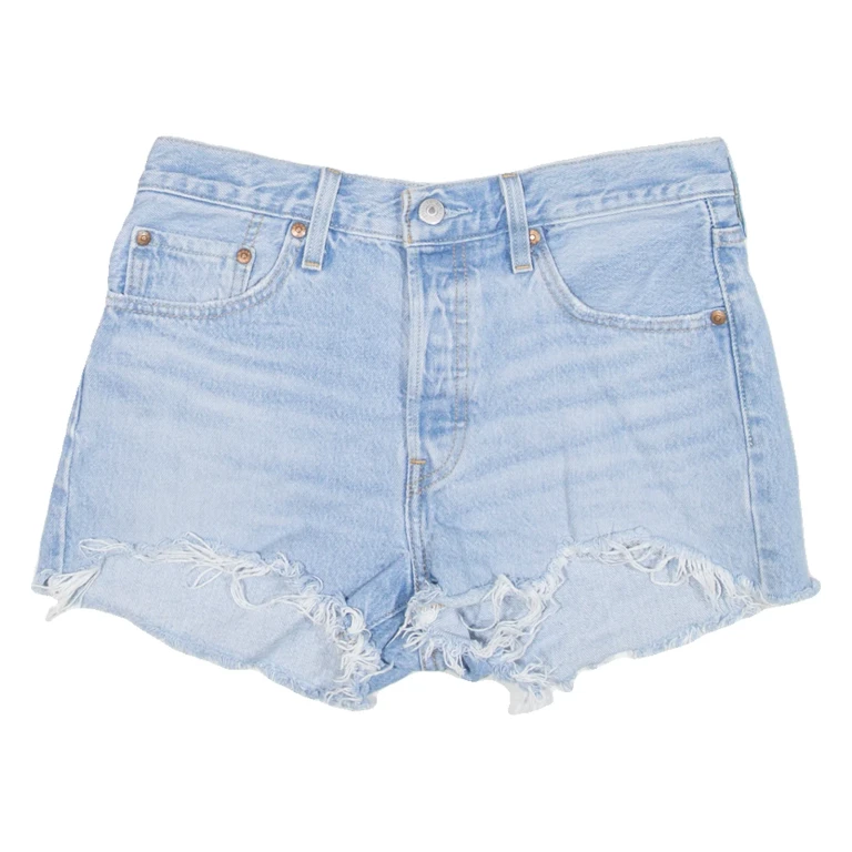 LEVI'S 501 BIG E Womens Denim Shorts Blue S W27