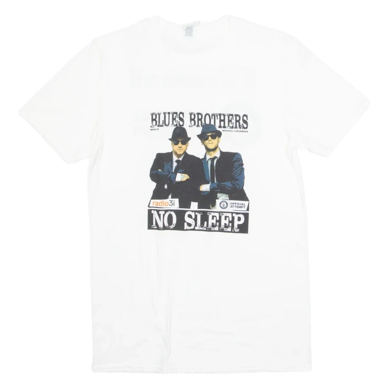 GILDAN Maxi B Blues Brothers Radio Mens T-Shirt White S