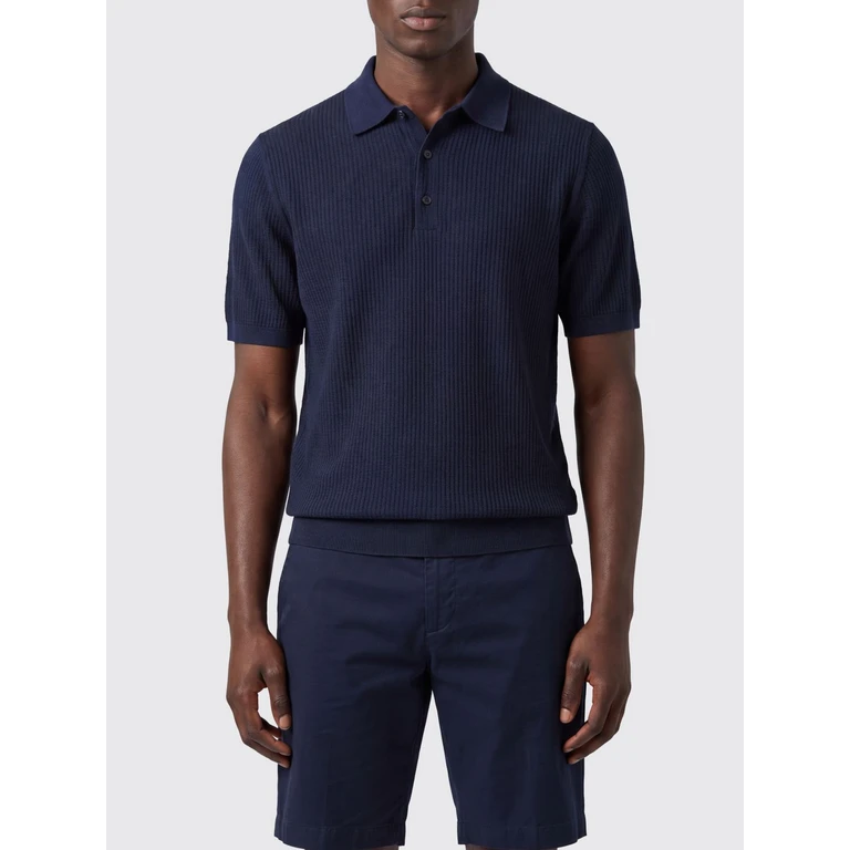 Short-Sleeved Cotton Knit Polo Shirt with a Three-Button Placket (30232638)